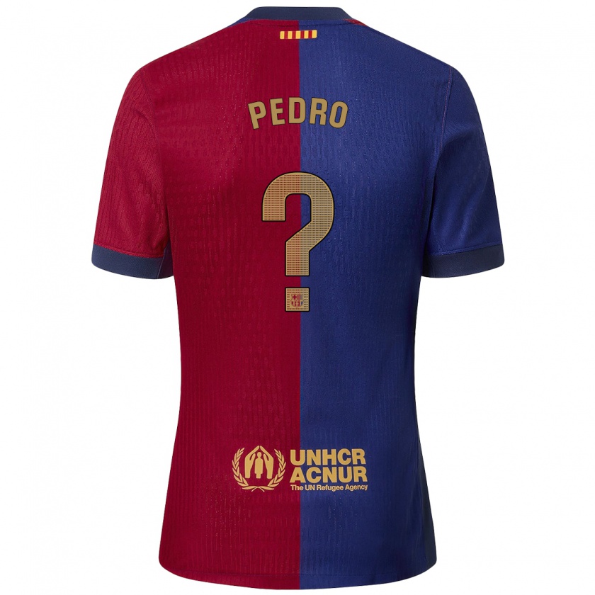 Kandiny Férfi Pedro Rodríguez #0 Kék Piros Hazai Jersey 2024/25 Mez Póló Ing