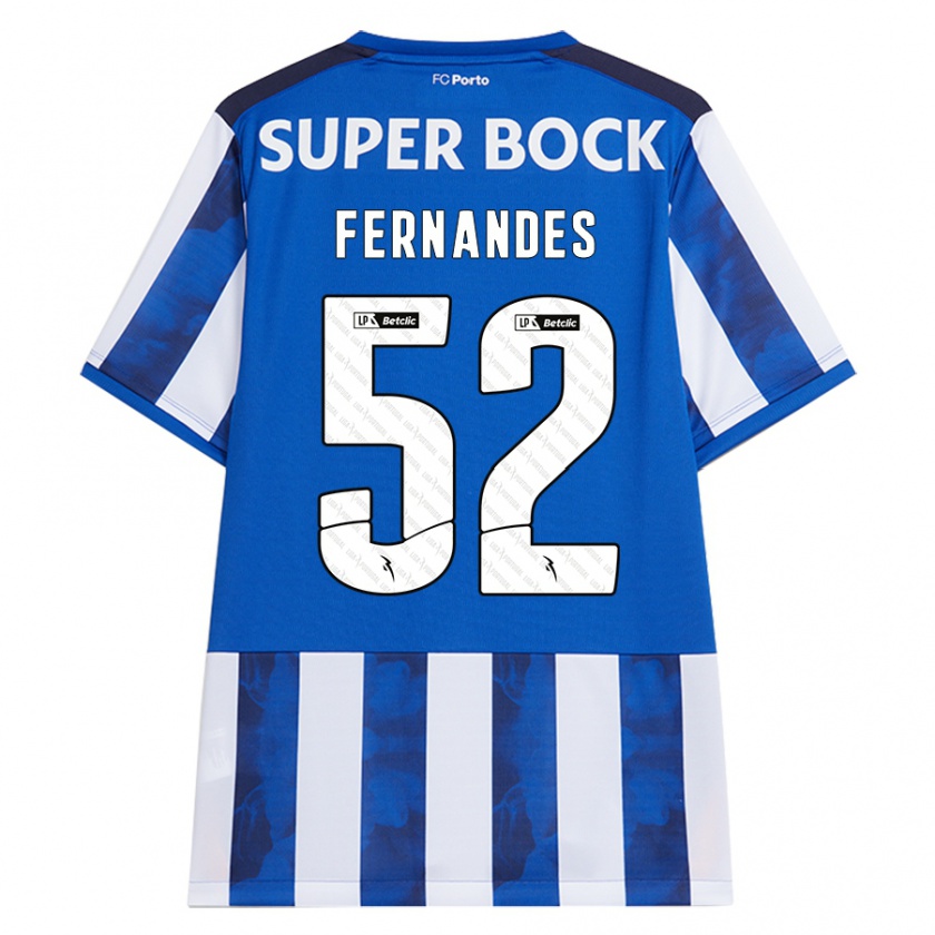 Kandiny Férfi Martim Fernandes #52 Kék Fehér Hazai Jersey 2024/25 Mez Póló Ing