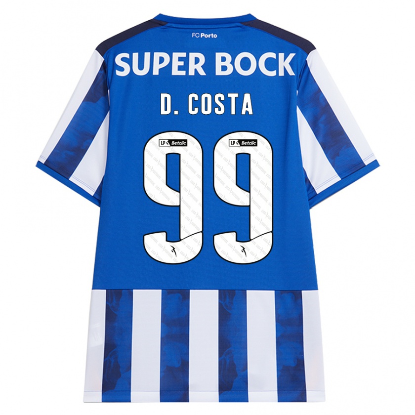 Kandiny Férfi Diogo Costa #99 Kék Fehér Hazai Jersey 2024/25 Mez Póló Ing