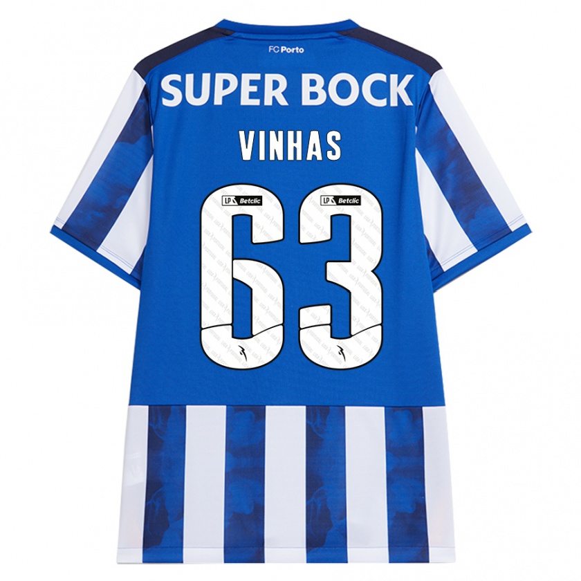 Kandiny Férfi David Vinhas #63 Kék Fehér Hazai Jersey 2024/25 Mez Póló Ing