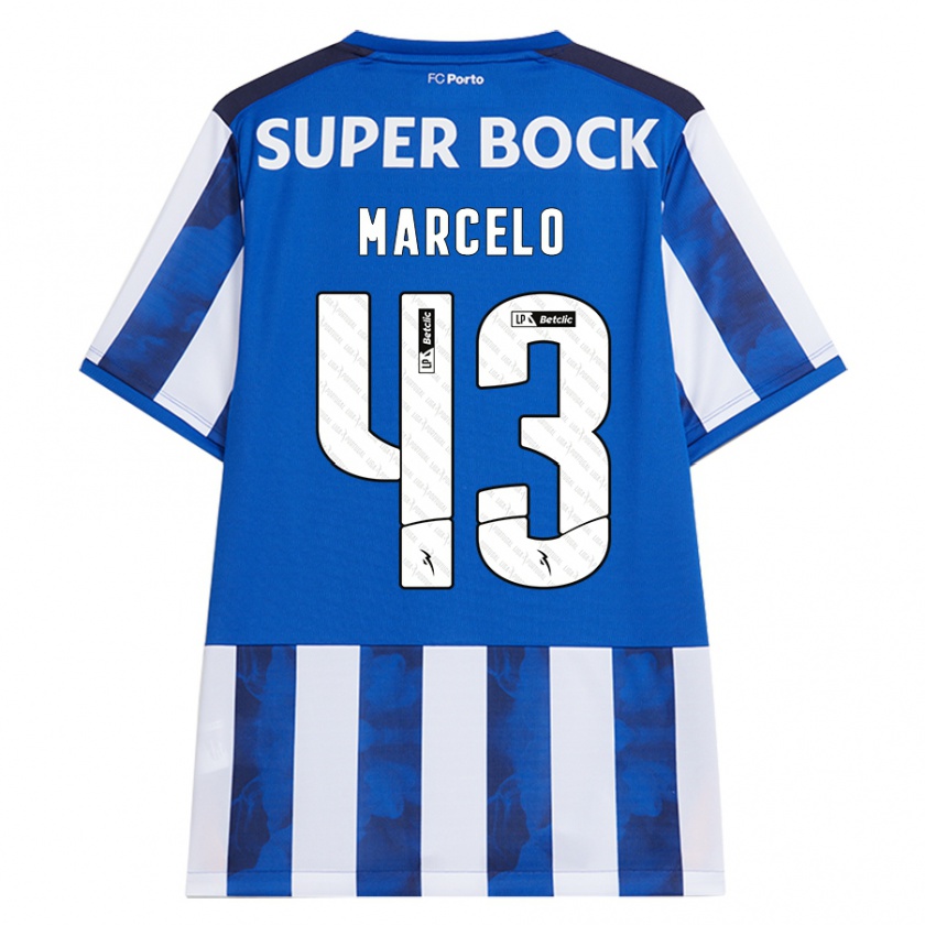 Kandiny Férfi Joao Marcelo #43 Kék Fehér Hazai Jersey 2024/25 Mez Póló Ing