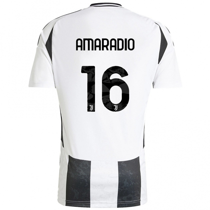 Kandiny Férfi Luca Amaradio #16 Fehér Fekete Hazai Jersey 2024/25 Mez Póló Ing