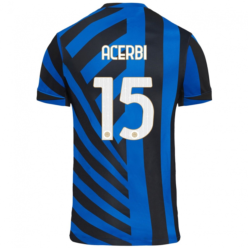 Kandiny Férfi Francesco Acerbi #15 Kék Fekete Hazai Jersey 2024/25 Mez Póló Ing