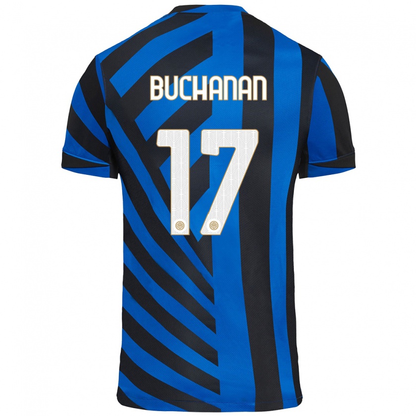 Kandiny Férfi Tajon Buchanan #17 Kék Fekete Hazai Jersey 2024/25 Mez Póló Ing