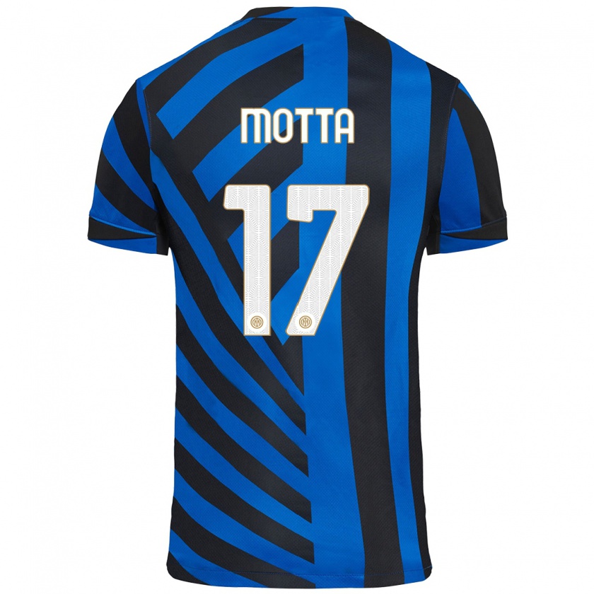 Kandiny Férfi Matteo Motta #17 Kék Fekete Hazai Jersey 2024/25 Mez Póló Ing