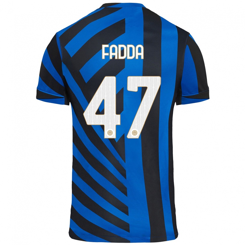 Kandiny Férfi Paola Fadda #47 Kék Fekete Hazai Jersey 2024/25 Mez Póló Ing