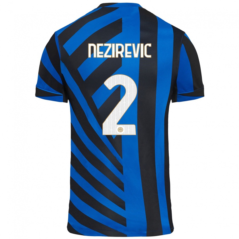 Kandiny Férfi Alem Nezirevic #2 Kék Fekete Hazai Jersey 2024/25 Mez Póló Ing