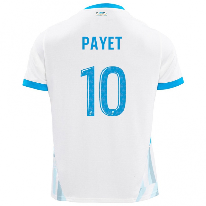 Kandiny Férfi Dimitri Payet #10 Fehér Ég Kék Hazai Jersey 2024/25 Mez Póló Ing