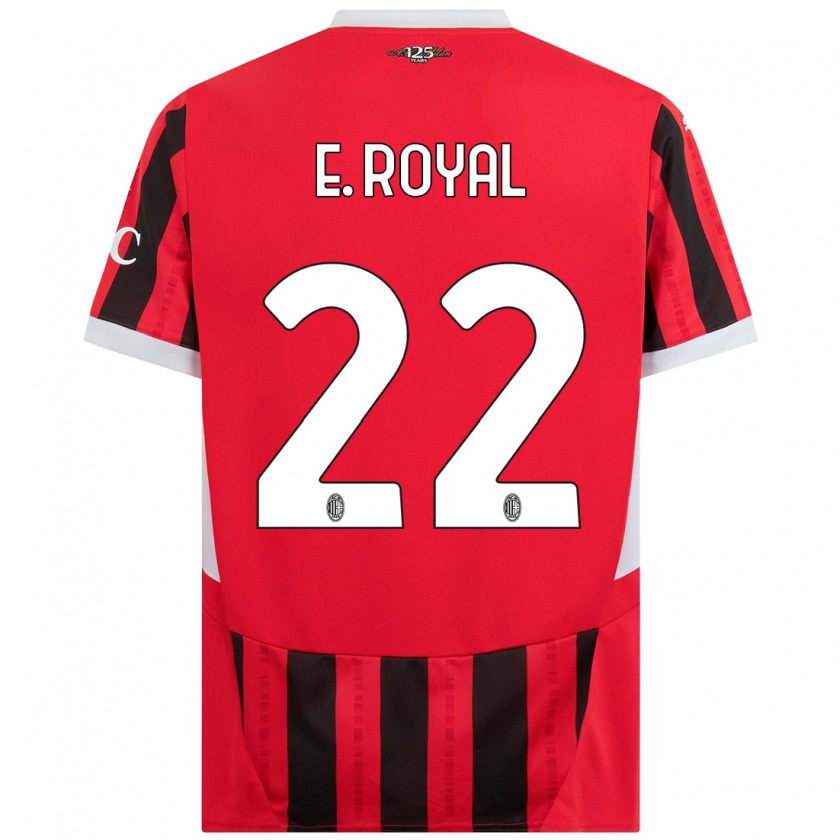 Kandiny Férfi Emerson Royal #22 Piros Fekete Hazai Jersey 2024/25 Mez Póló Ing