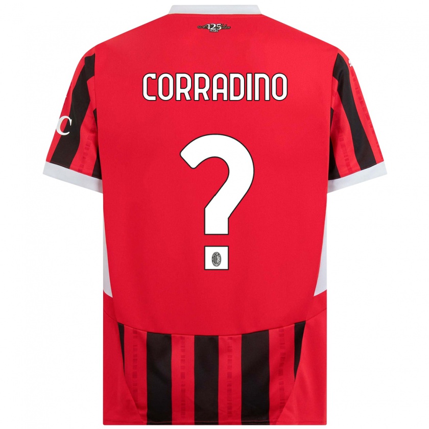 Kandiny Férfi Riccardo Corradino #0 Piros Fekete Hazai Jersey 2024/25 Mez Póló Ing