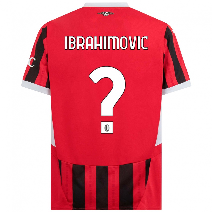 Kandiny Férfi Vincent Ibrahimovic #0 Piros Fekete Hazai Jersey 2024/25 Mez Póló Ing