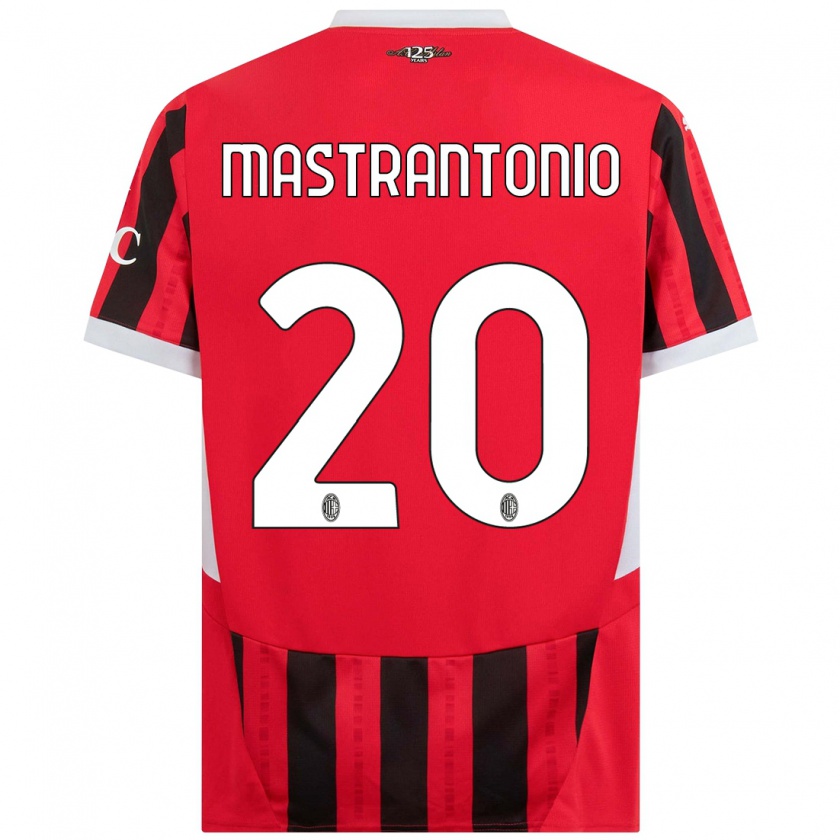 Kandiny Férfi Davide Mastrantonio #20 Piros Fekete Hazai Jersey 2024/25 Mez Póló Ing