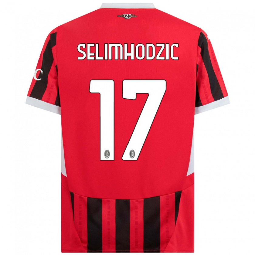 Kandiny Férfi Noa Selimhodzic #17 Piros Fekete Hazai Jersey 2024/25 Mez Póló Ing