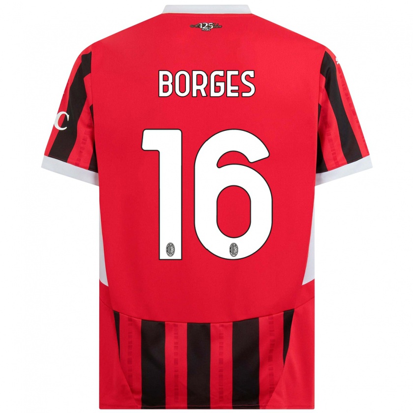 Kandiny Férfi Lenny Borges #16 Piros Fekete Hazai Jersey 2024/25 Mez Póló Ing