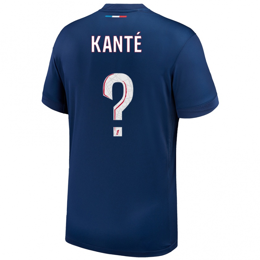 Kandiny Férfi Nahil Kanté #0 Sötétkék Fehér Hazai Jersey 2024/25 Mez Póló Ing