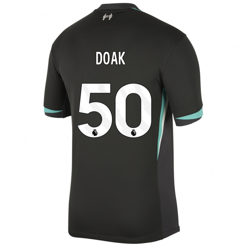 Kandiny Férfi Ben Doak #50 Fekete Antracit Fehér Idegenbeli Jersey 2024/25 Mez Póló Ing