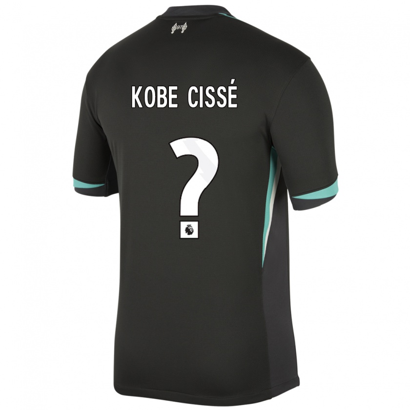 Kandiny Férfi Prince Kobe Cissé #0 Fekete Antracit Fehér Idegenbeli Jersey 2024/25 Mez Póló Ing