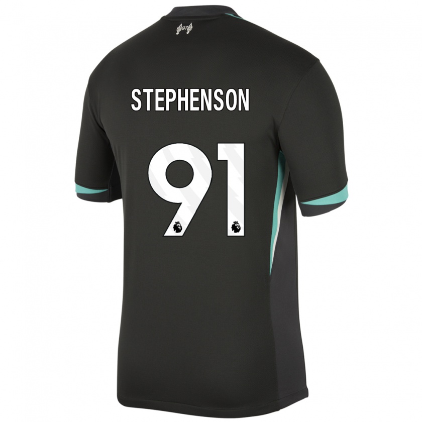 Kandiny Férfi Luca Stephenson #91 Fekete Antracit Fehér Idegenbeli Jersey 2024/25 Mez Póló Ing