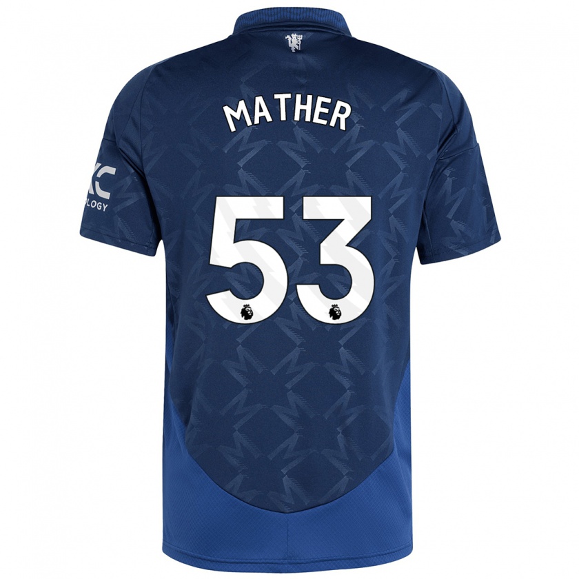 Kandiny Férfi Sam Mather #53 Indigó Idegenbeli Jersey 2024/25 Mez Póló Ing