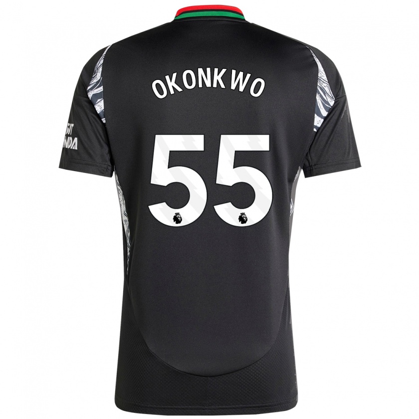 Kandiny Férfi Brian Okonkwo #55 Fekete Idegenbeli Jersey 2024/25 Mez Póló Ing