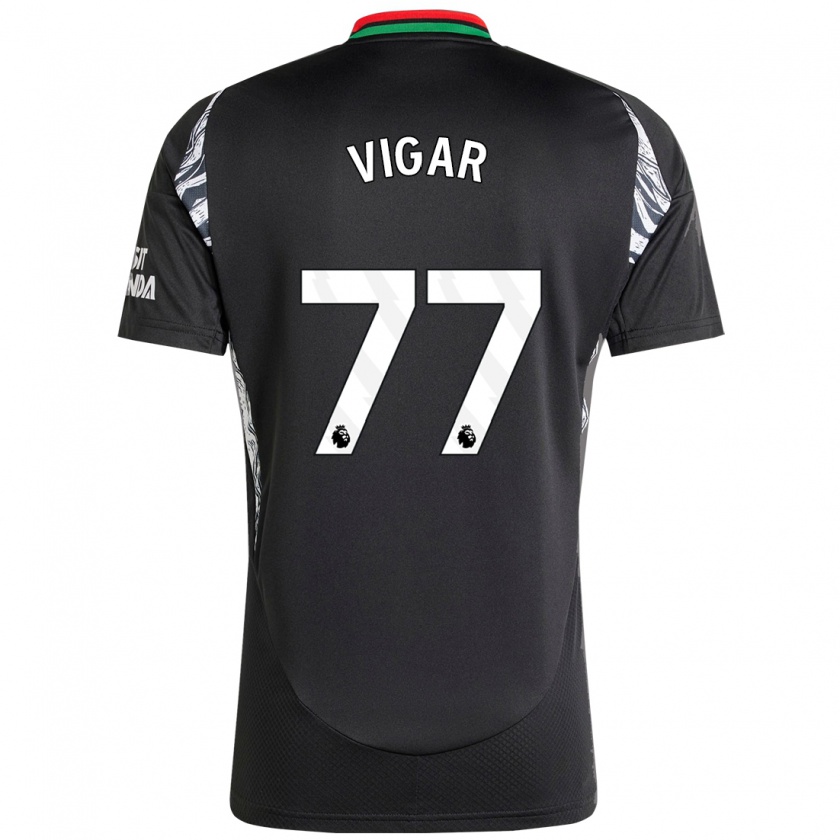 Kandiny Férfi Billy Vigar #77 Fekete Idegenbeli Jersey 2024/25 Mez Póló Ing