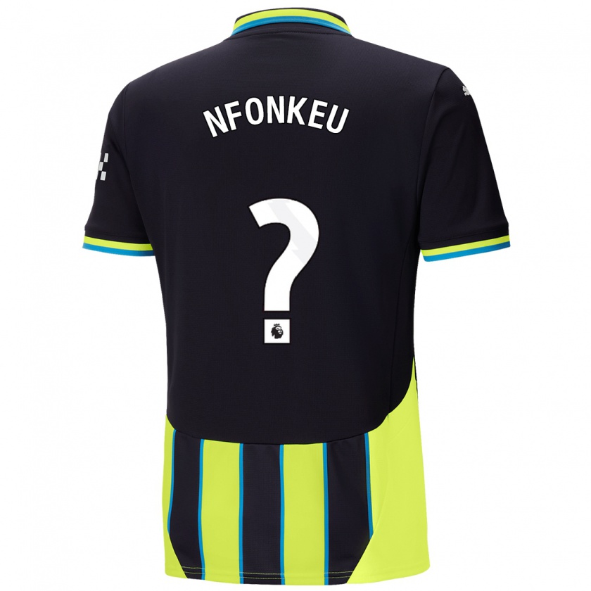 Kandiny Férfi Brooklyn Nfonkeu #0 Kék Sárga Idegenbeli Jersey 2024/25 Mez Póló Ing