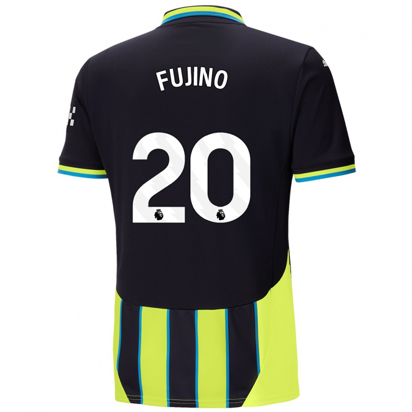 Kandiny Férfi Aoba Fujino #20 Kék Sárga Idegenbeli Jersey 2024/25 Mez Póló Ing