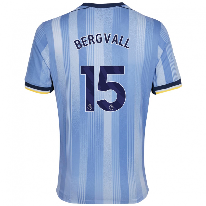 Kandiny Férfi Lucas Bergvall #15 Világoskék Idegenbeli Jersey 2024/25 Mez Póló Ing