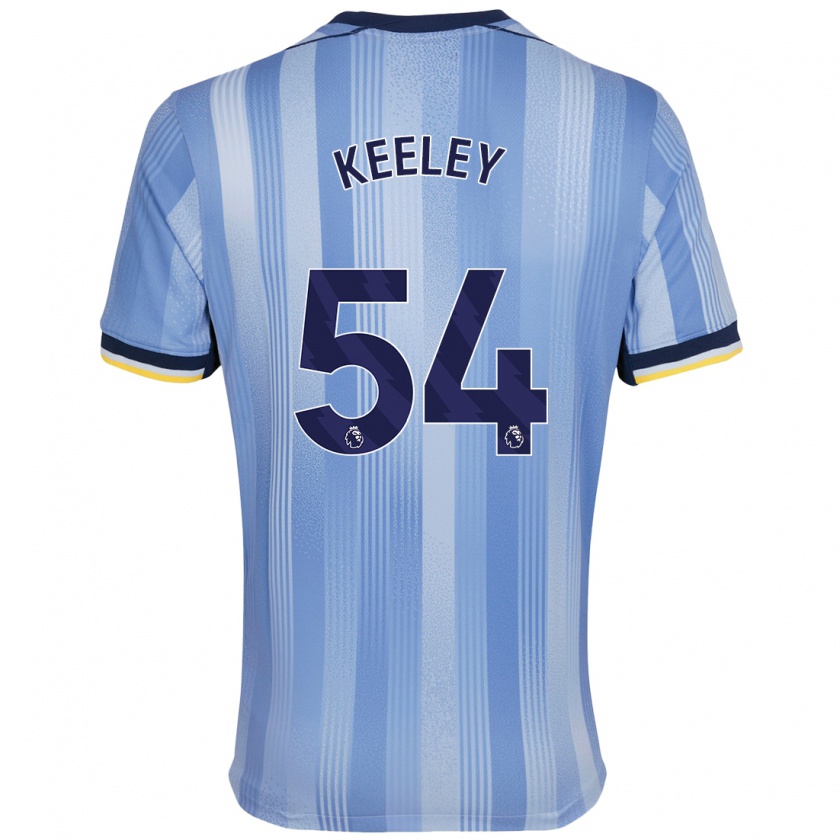 Kandiny Férfi Josh Keeley #54 Világoskék Idegenbeli Jersey 2024/25 Mez Póló Ing