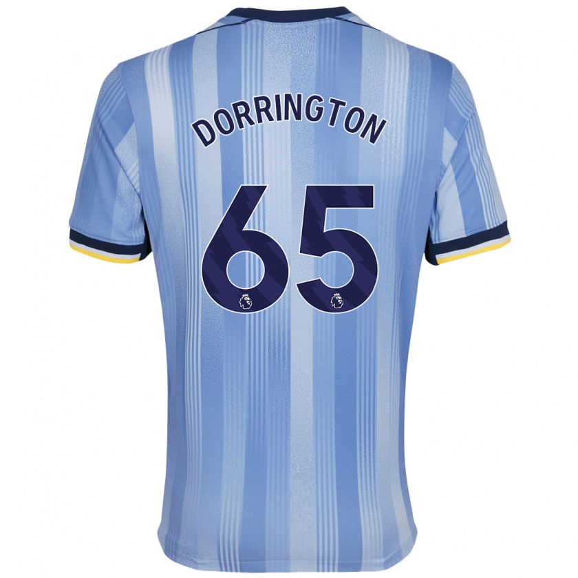 Kandiny Férfi Alfie Dorrington #65 Világoskék Idegenbeli Jersey 2024/25 Mez Póló Ing