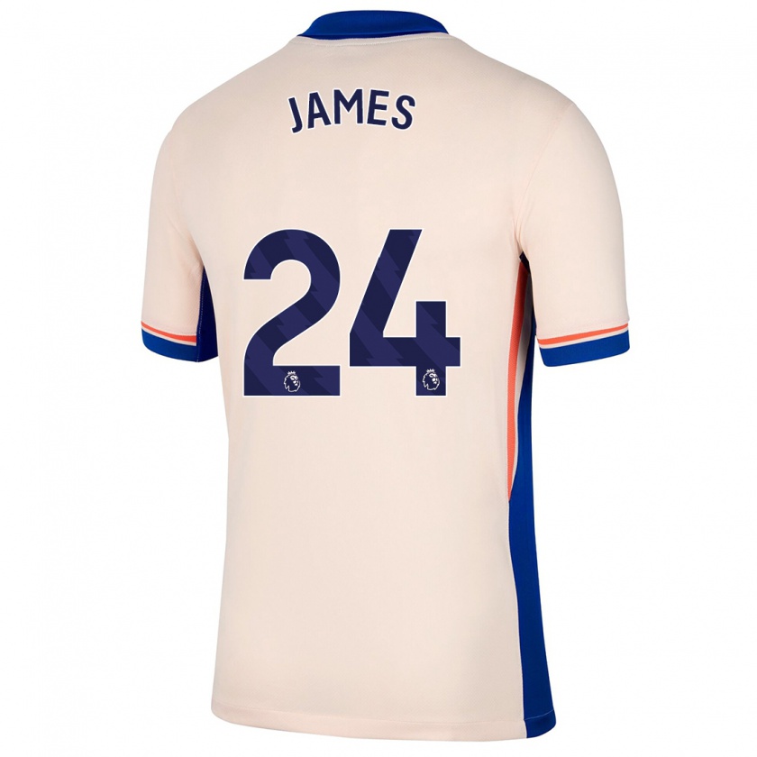 Kandiny Férfi Reece James #24 Világos Bézs Idegenbeli Jersey 2024/25 Mez Póló Ing