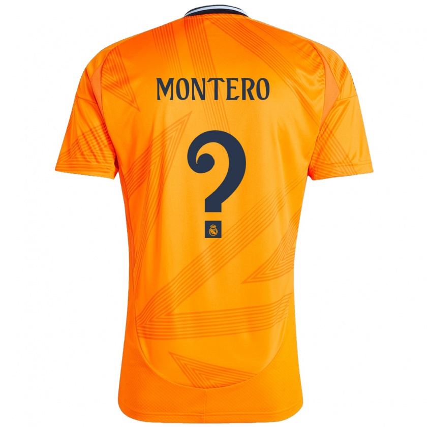 Kandiny Férfi Pablo Montero #0 Narancs Idegenbeli Jersey 2024/25 Mez Póló Ing