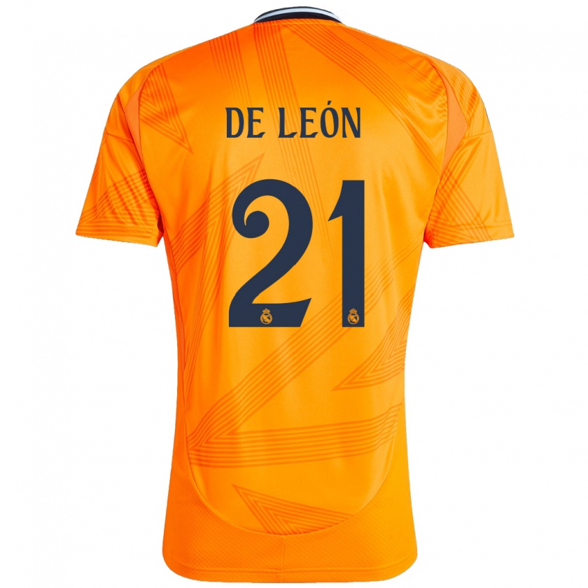 Kandiny Férfi Jeremy De León #21 Narancs Idegenbeli Jersey 2024/25 Mez Póló Ing