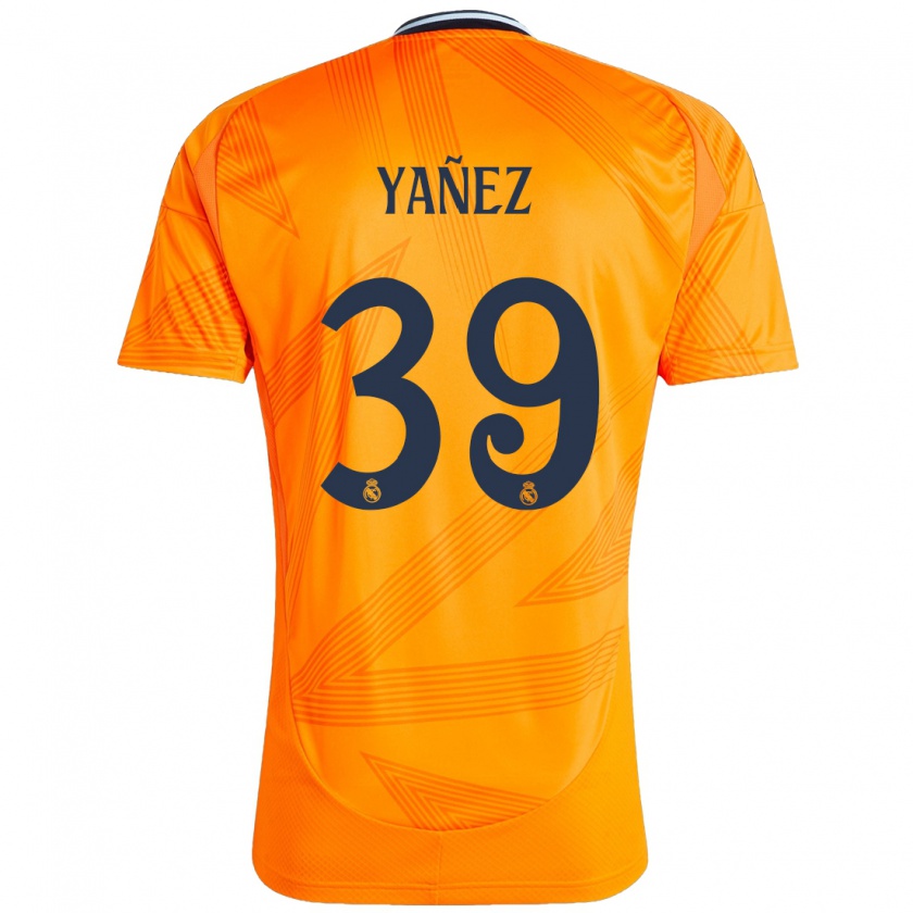 Kandiny Férfi Daniel Yañez #39 Narancs Idegenbeli Jersey 2024/25 Mez Póló Ing