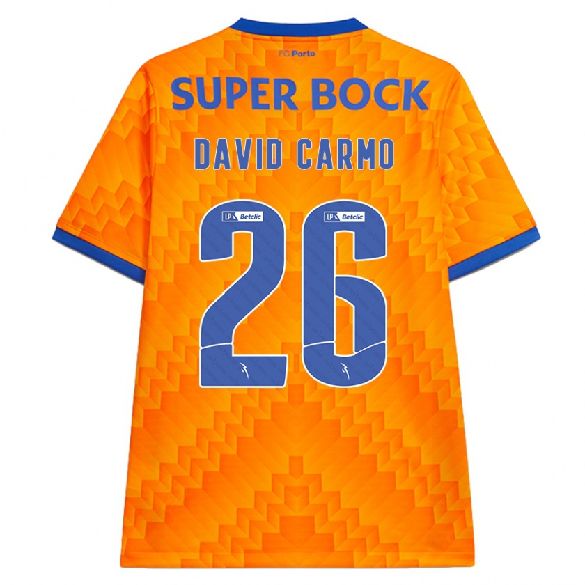 Kandiny Férfi David Carmo #26 Narancs Idegenbeli Jersey 2024/25 Mez Póló Ing