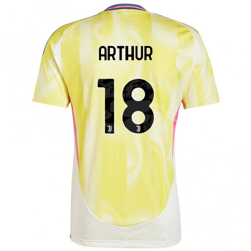 Kandiny Férfi Arthur Melo #18 Napsárga Idegenbeli Jersey 2024/25 Mez Póló Ing