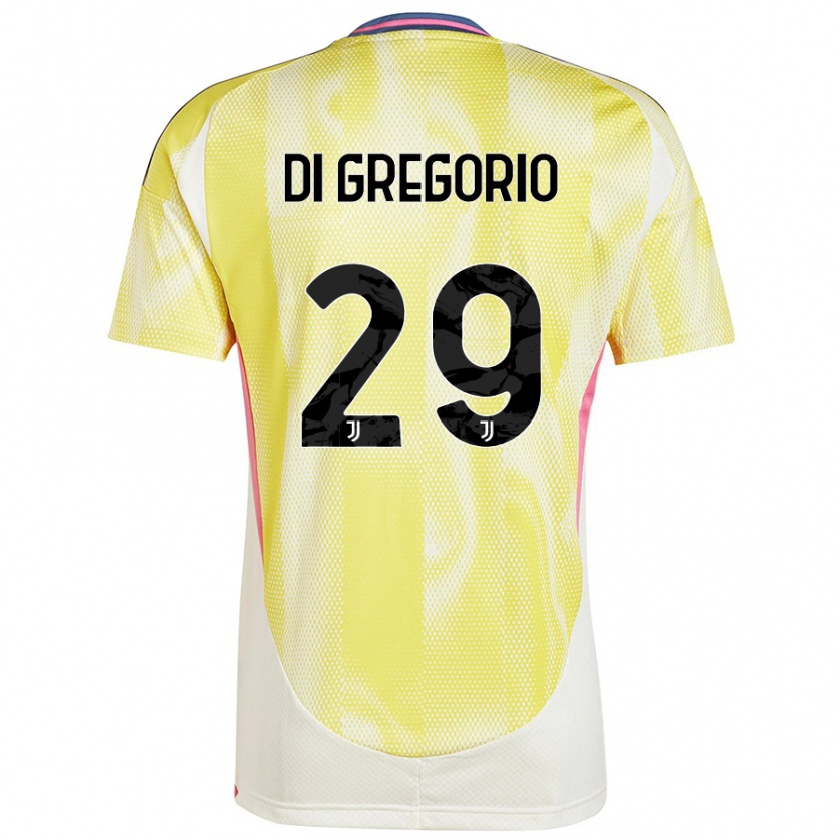 Kandiny Férfi Michele Di Gregorio #29 Napsárga Idegenbeli Jersey 2024/25 Mez Póló Ing