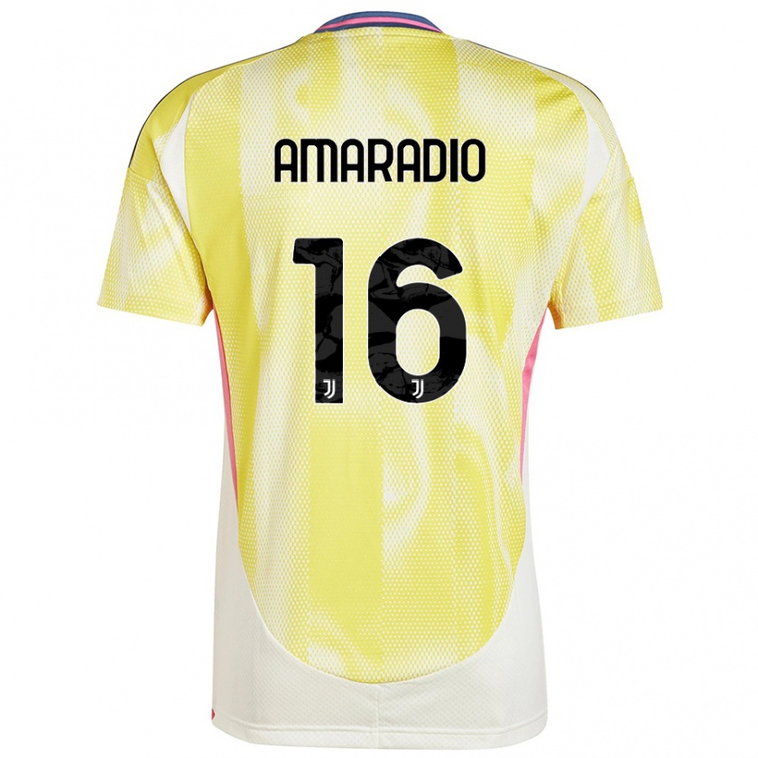 Kandiny Férfi Luca Amaradio #16 Napsárga Idegenbeli Jersey 2024/25 Mez Póló Ing