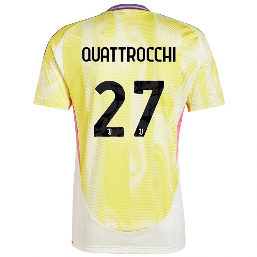 Kandiny Férfi Juan Ignacio Quattrocchi #27 Napsárga Idegenbeli Jersey 2024/25 Mez Póló Ing