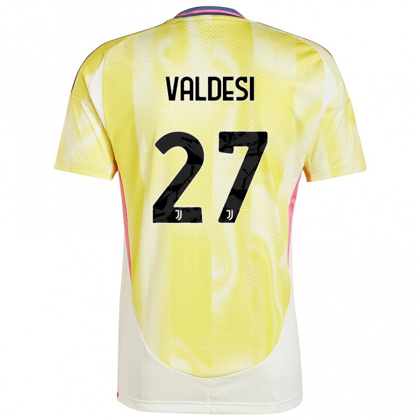 Kandiny Férfi Andrea Valdesi #27 Napsárga Idegenbeli Jersey 2024/25 Mez Póló Ing