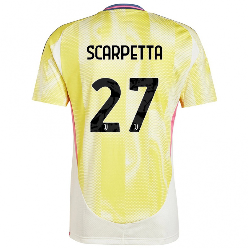 Kandiny Férfi Jacopo Scarpetta #27 Napsárga Idegenbeli Jersey 2024/25 Mez Póló Ing