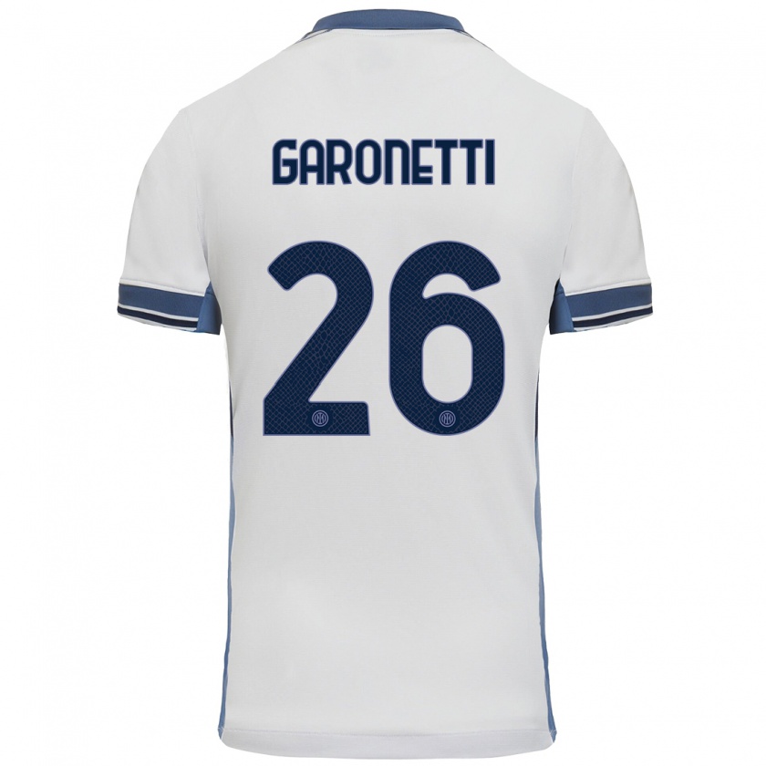 Kandiny Férfi Gabriele Garonetti #26 Fehér Szürke Idegenbeli Jersey 2024/25 Mez Póló Ing