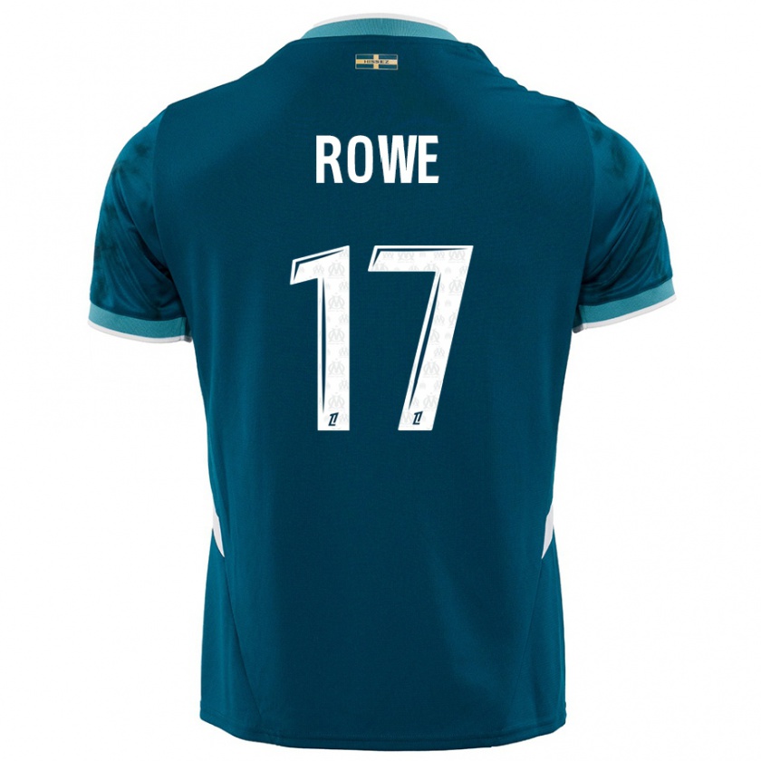 Kandiny Férfi Jonathan Rowe #17 Türkizkék Idegenbeli Jersey 2024/25 Mez Póló Ing