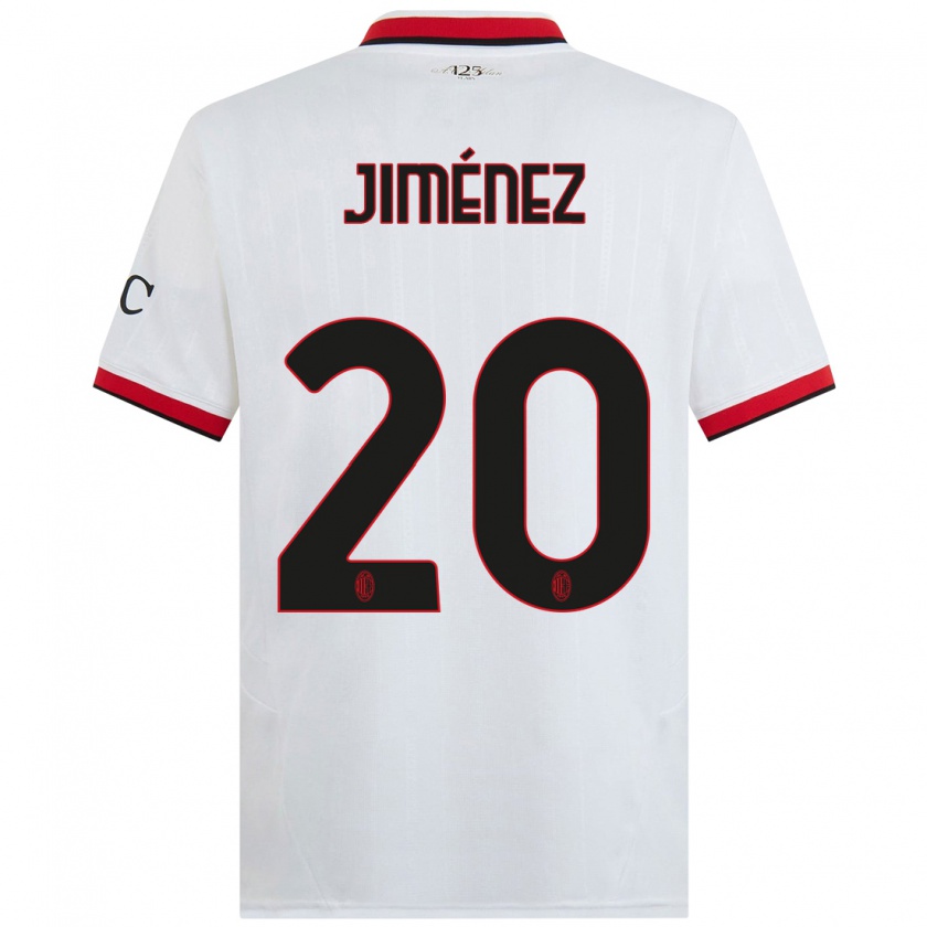 Kandiny Férfi Álex Jiménez #20 Fehér Fekete Piros Idegenbeli Jersey 2024/25 Mez Póló Ing