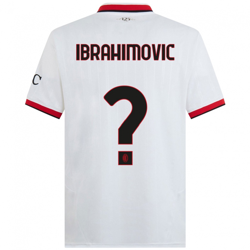 Kandiny Férfi Vincent Ibrahimovic #0 Fehér Fekete Piros Idegenbeli Jersey 2024/25 Mez Póló Ing