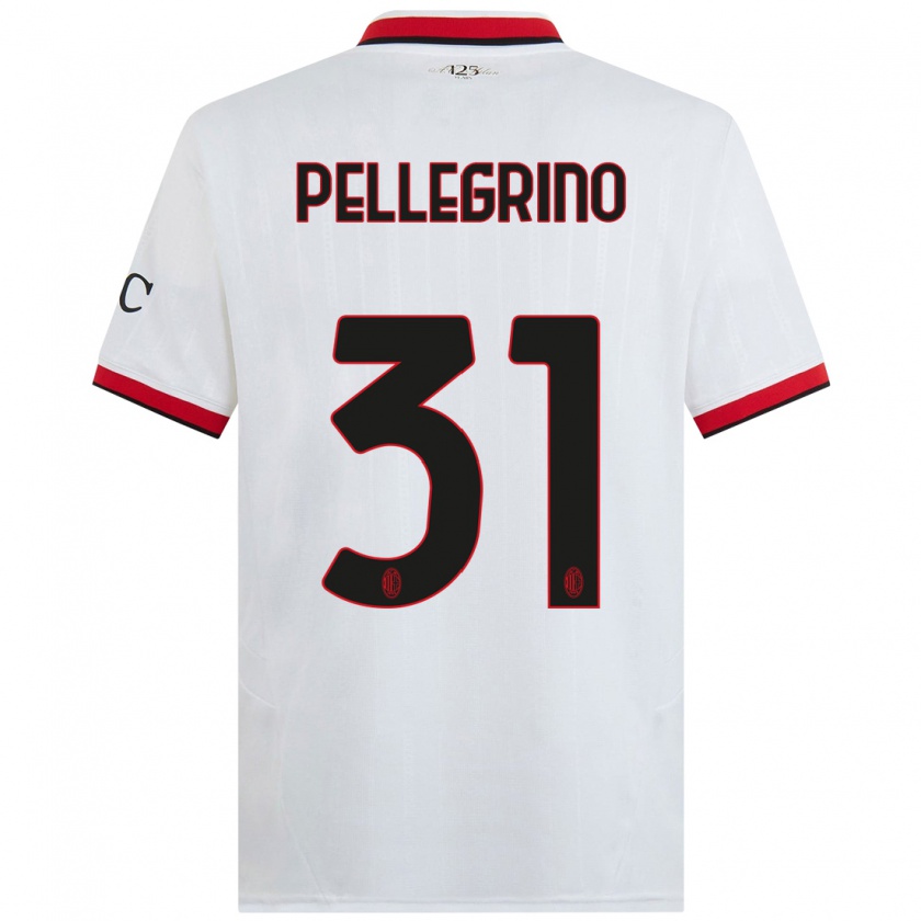 Kandiny Férfi Marco Pellegrino #31 Fehér Fekete Piros Idegenbeli Jersey 2024/25 Mez Póló Ing