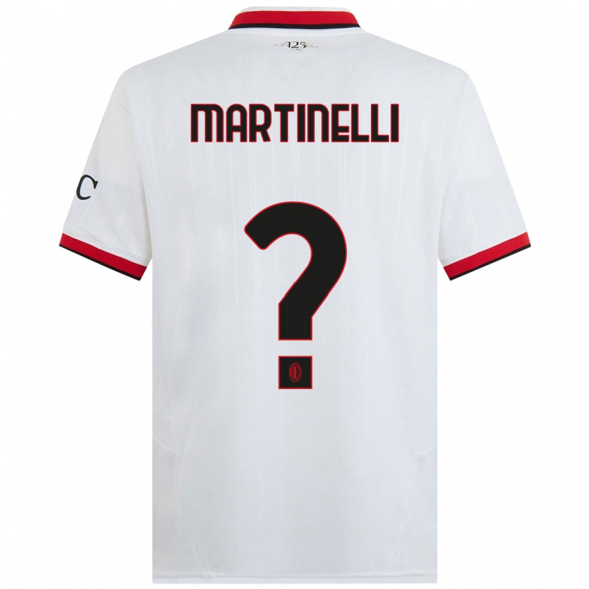 Kandiny Férfi Riccardo Martinelli #0 Fehér Fekete Piros Idegenbeli Jersey 2024/25 Mez Póló Ing