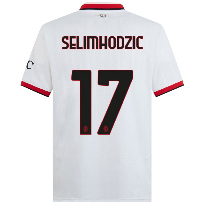 Kandiny Férfi Noa Selimhodzic #17 Fehér Fekete Piros Idegenbeli Jersey 2024/25 Mez Póló Ing