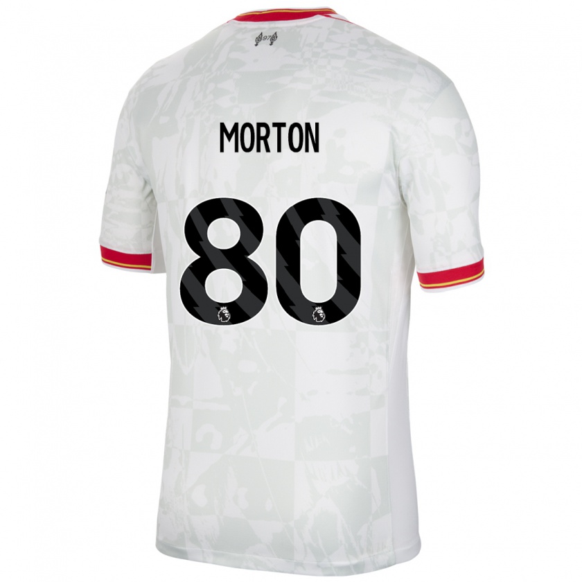 Kandiny Férfi Tyler Morton #80 Fehér Piros Fekete Harmadik Számú Jersey 2024/25 Mez Póló Ing