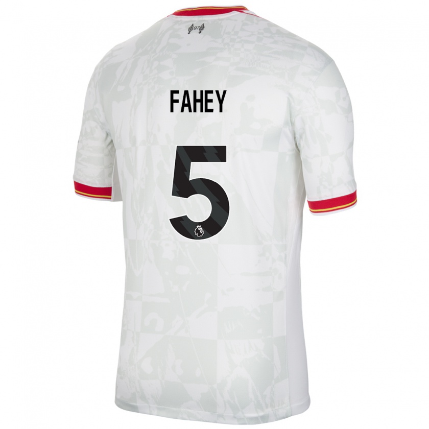 Kandiny Férfi Niamh Fahey #5 Fehér Piros Fekete Harmadik Számú Jersey 2024/25 Mez Póló Ing